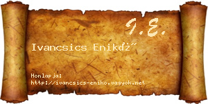 Ivancsics Enikő névjegykártya