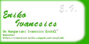 eniko ivancsics business card